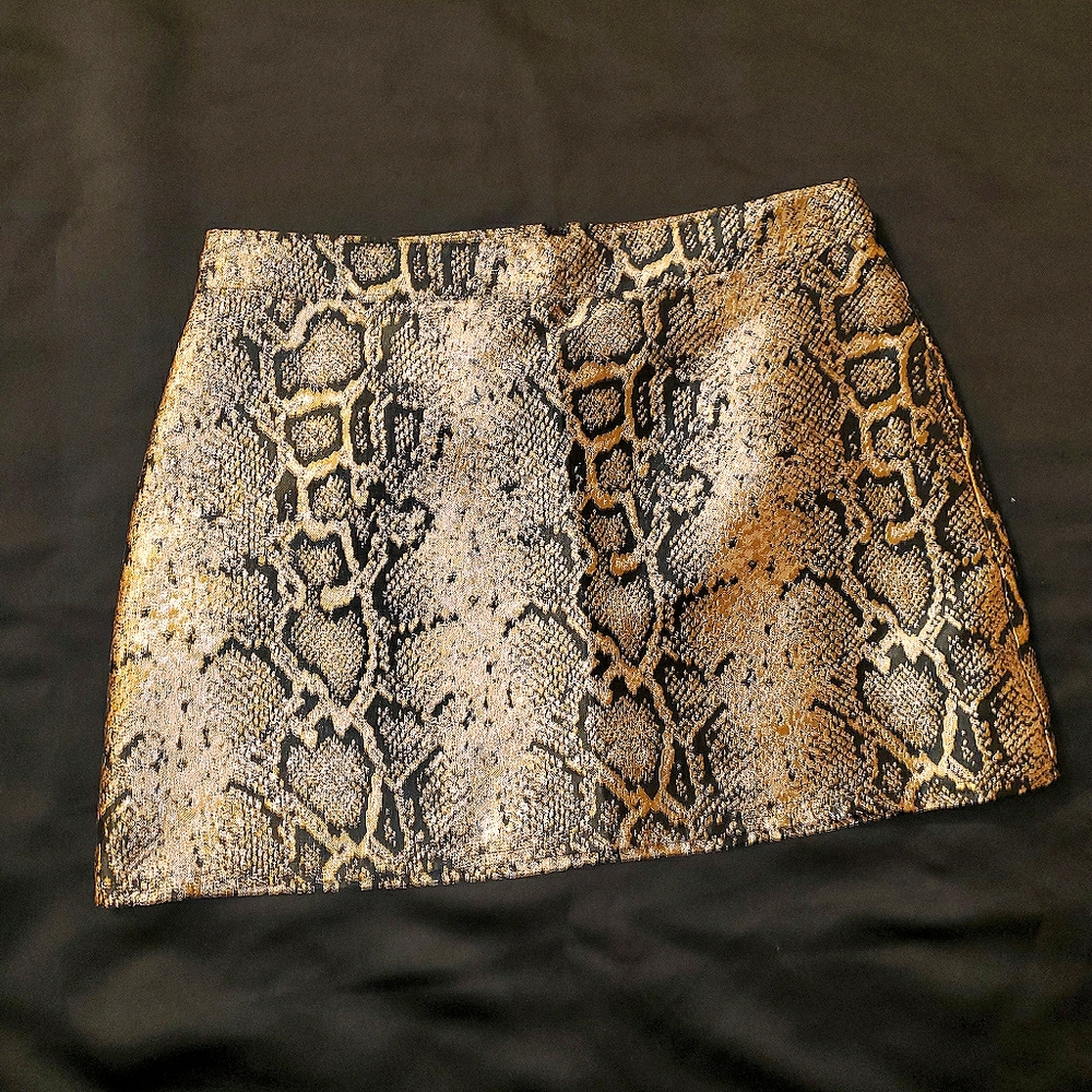 Express snake print skirt